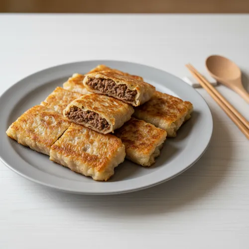 ライスペーパー肉煎