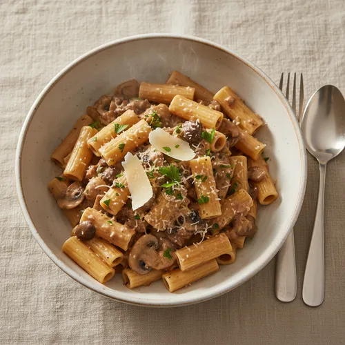 Mushroom Rigatoni pasta