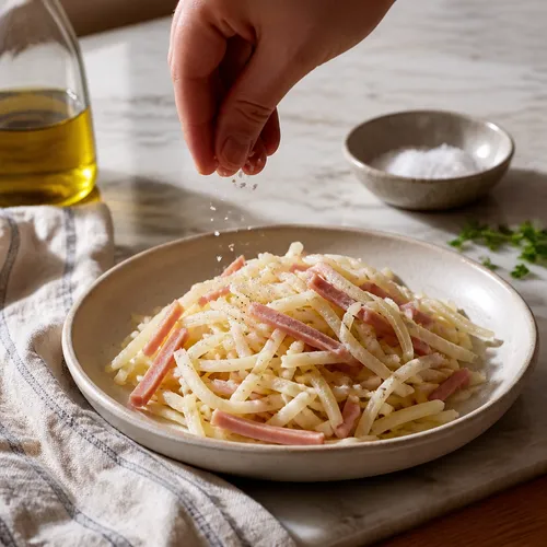 電子レンジで作るジャガイモの炒め物