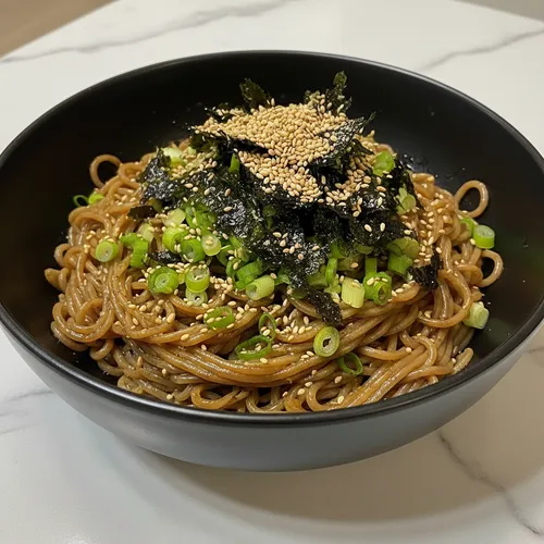 エゴマ油の冷製そば