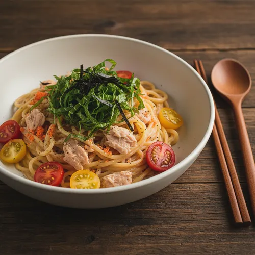 明太ツナ冷製パスタ