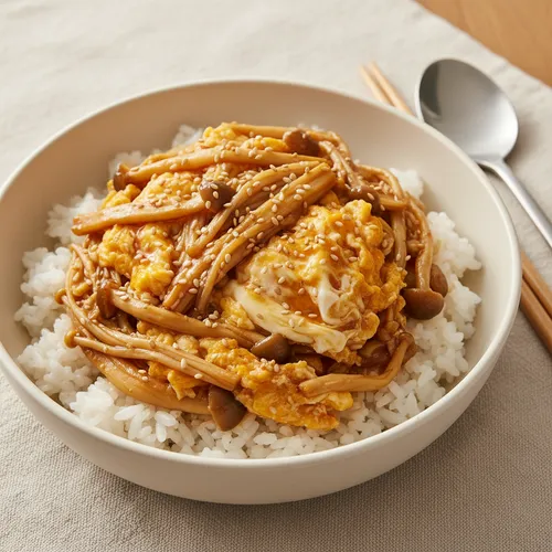 エノキダケのどんぶり