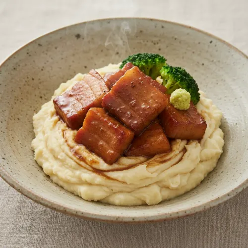 味噌マッシュポテトとサムギョプサル煮