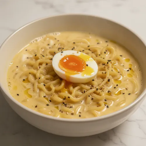 エゴマ油入り卵ラーメン