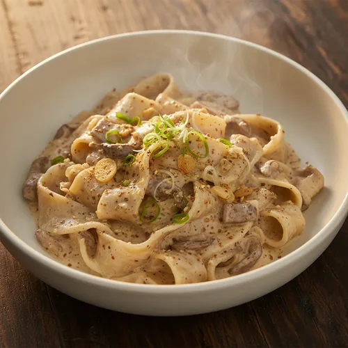エリンギのえごまクリームパスタ