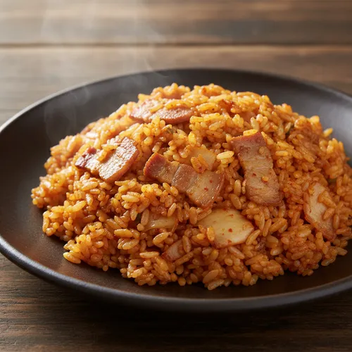 キムチ豚バラ肉炒めご飯