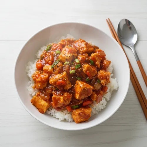 ケチャップ卵かけご飯