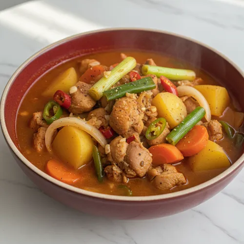 義母直伝のスープカルビタン（鶏肉の辛味煮込み）