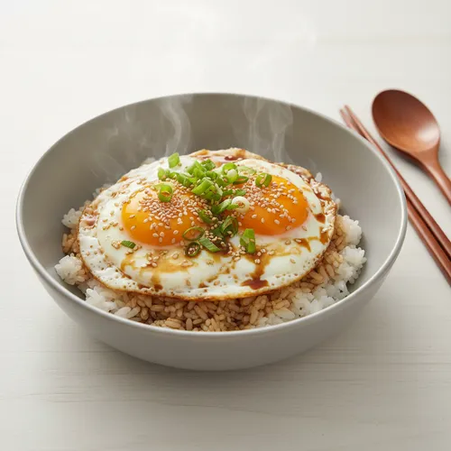 5分もかからない電子レンジの醤油卵ご飯