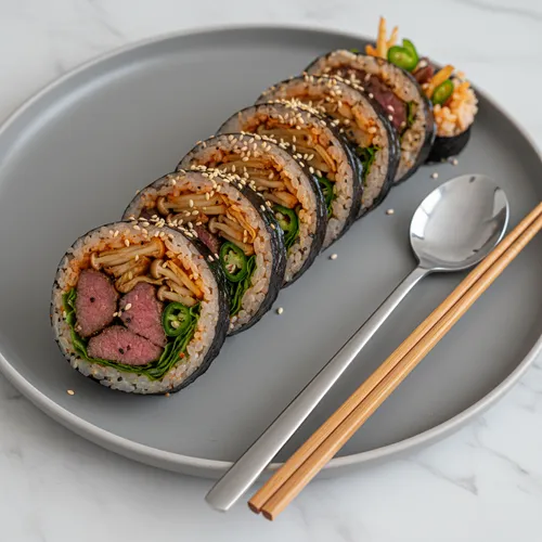 牛バラ薄切り肉のキンパ