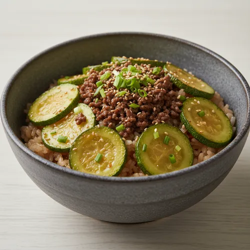 韓国かぼちゃと牛肉の釜飯