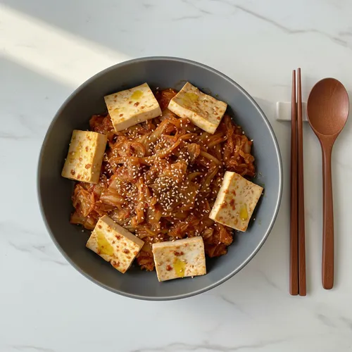エゴマ油キムチ炒め 豆腐キムチ