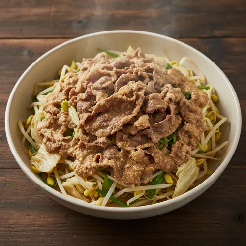 キャベツと牛バラ薄切り肉の蒸し物
