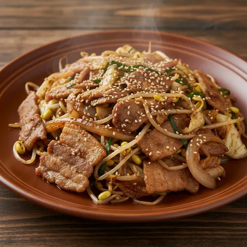 シャキシャキもやしが生きている豚バラもやし炒め