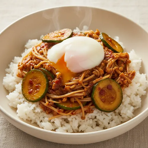 팽이버섯 덮밥