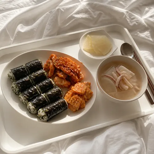 チュナムルご飯を添えた人生のチュンムキンパ