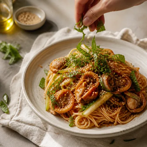 ピリ辛甘酢コルベンイそうめん