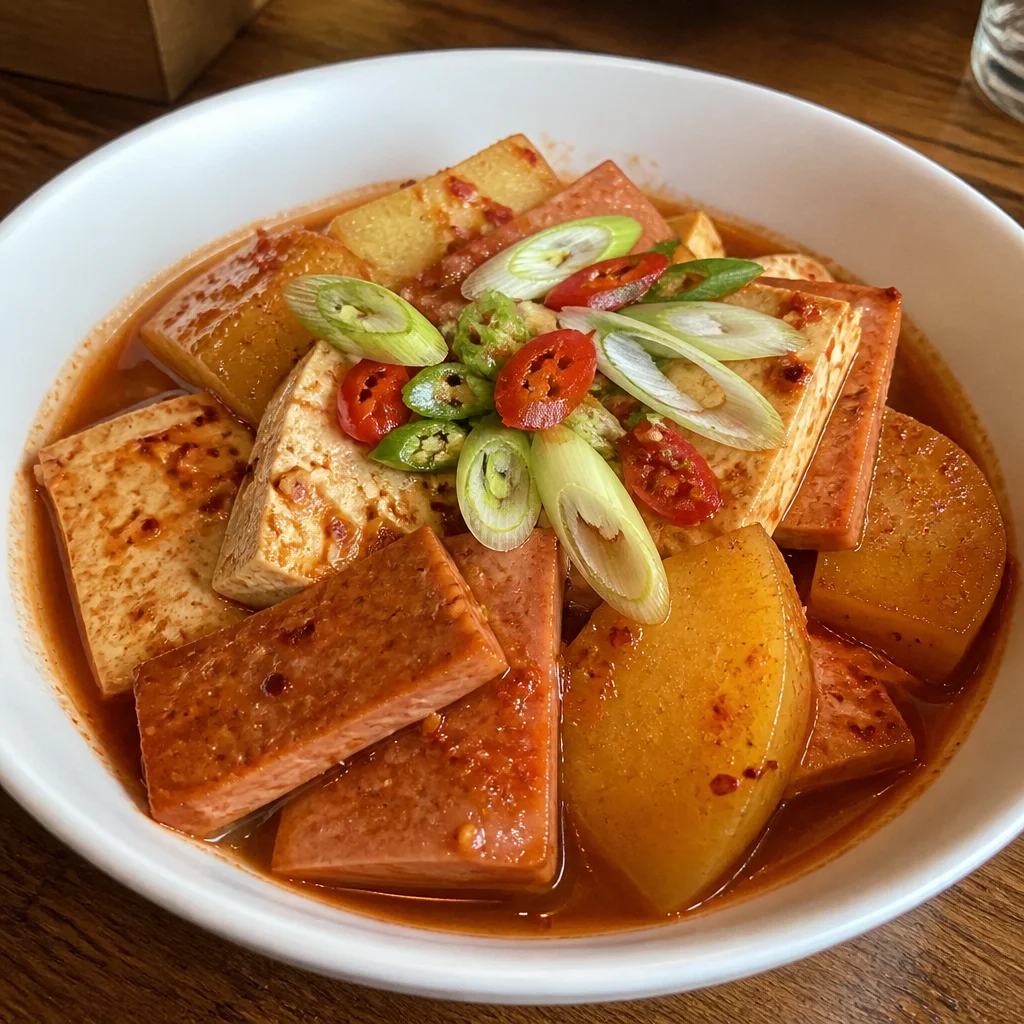 スパム豆腐じゃがいも煮