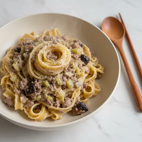 ホワイトボロネーゼパスタ シンプルバージョン
