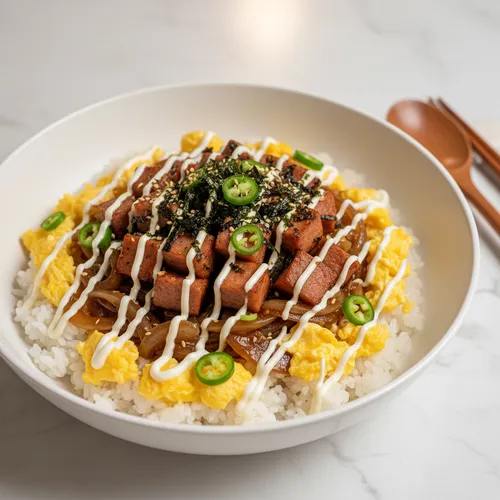 一人暮らしに必須！スパムマヨ丼