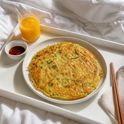 キャベツと卵のヘルシーパンケーキ