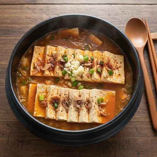 アミの塩辛とえごま油の豆腐チゲ