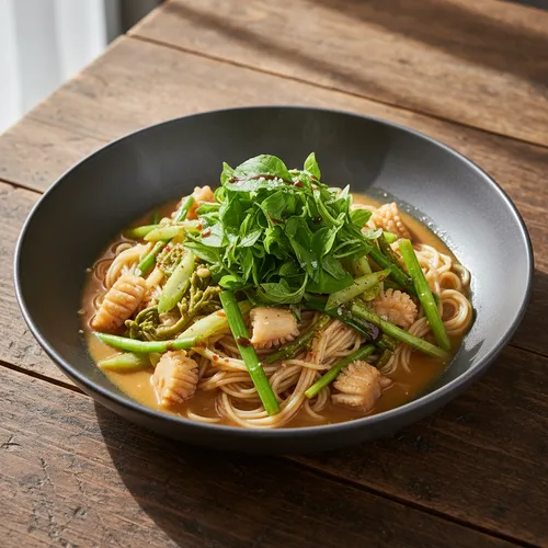 春野菜とイイダコの冷麺