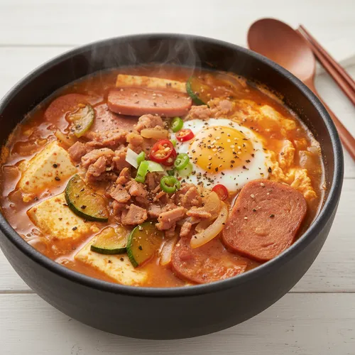 スパムおぼろ豆腐チゲ