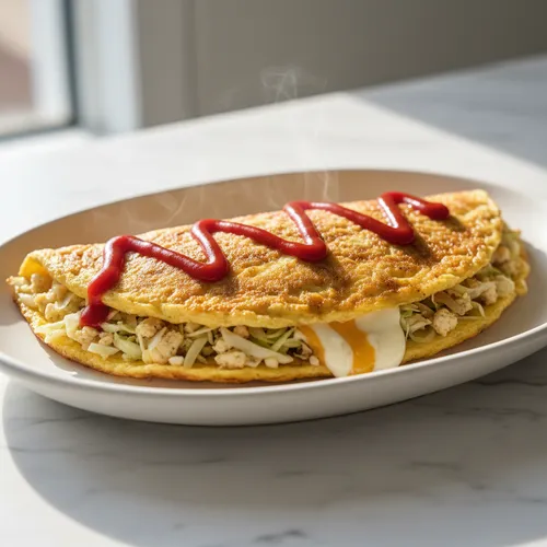 豆腐チーズオムレツ