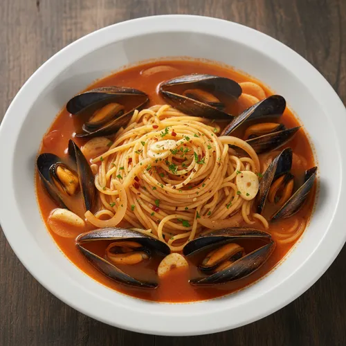 トマトムール貝パスタン