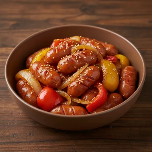 ソーセージと野菜の炒め物