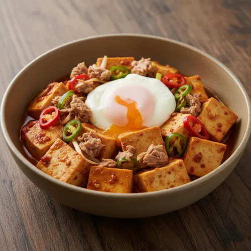 電子レンジ豆腐の煮物