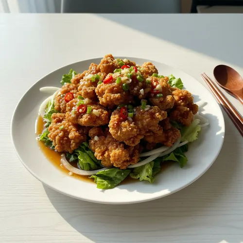 ユリンチ（鶏肉の甘酢ソース和え）