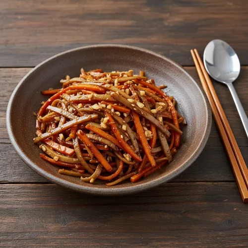 ごぼうとにんじんの炒め物