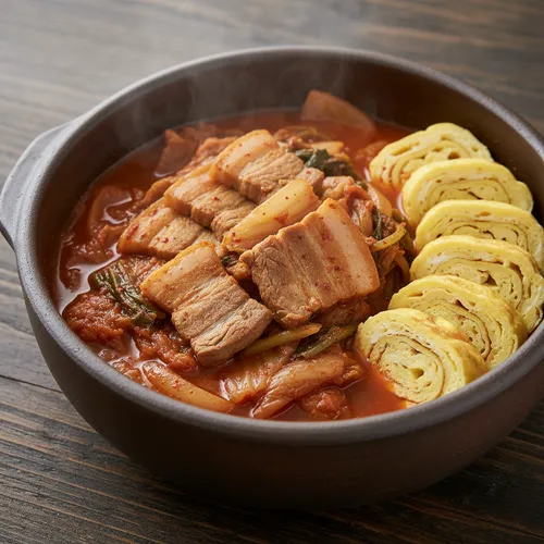 熟成キムチと豚バラ肉のキムチ蒸し