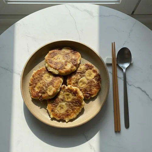 韓牛バナナの餅もちパンケーキ