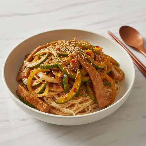 中華風韓国かぼちゃ炒め麺