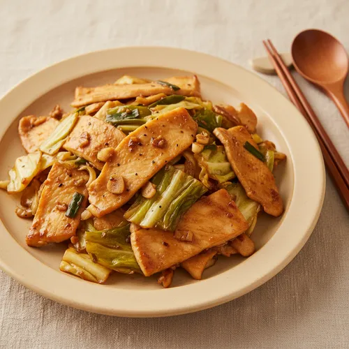 鶏むね肉とキャベツの炒め物