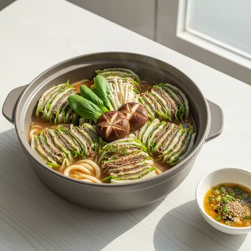 生うどんスープで作る超簡単ミルフィーユ鍋
