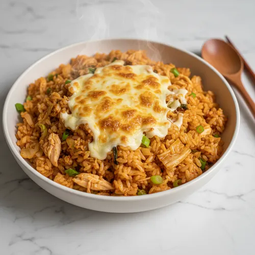 カロリーオフ！チーズキムチ炒めご飯