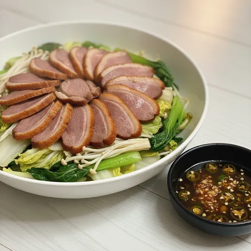 10분 컷 훈제오리 야채찜