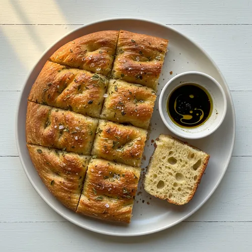オレガノのフォカッチャ（捏ねない）