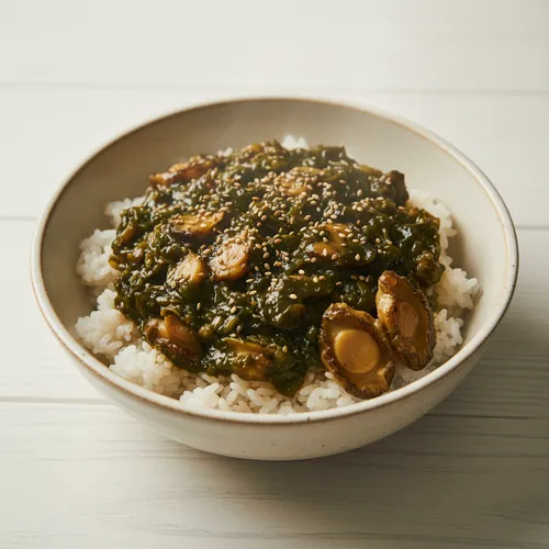 アワビの肝のっけご飯