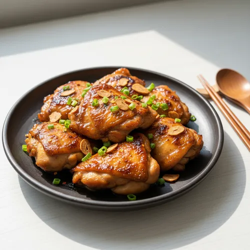 醤油バター鶏もも肉のグリル