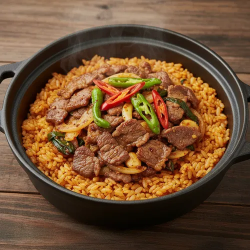 イ・ウォンイルシェフのラム串シーズニング牛バラ薄切り肉釜飯