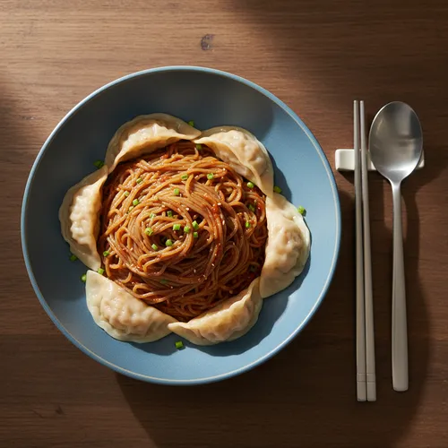 自炊冷麺餃子