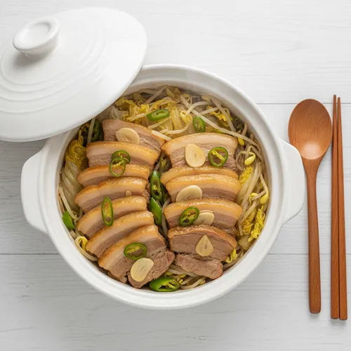 ミニ白菜と豚バラ肉の蒸し物