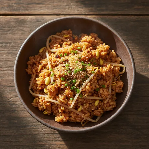 10分豆もやしご飯