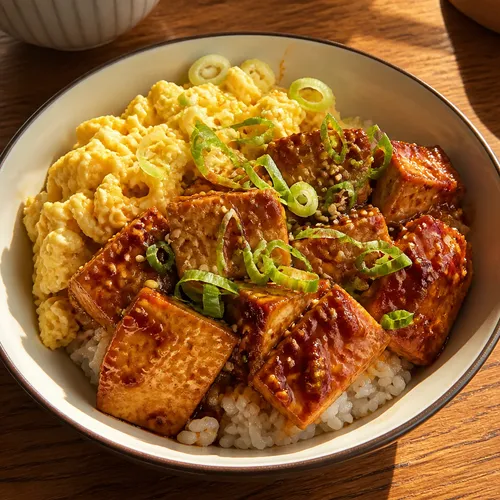 ピリ辛豆腐丼