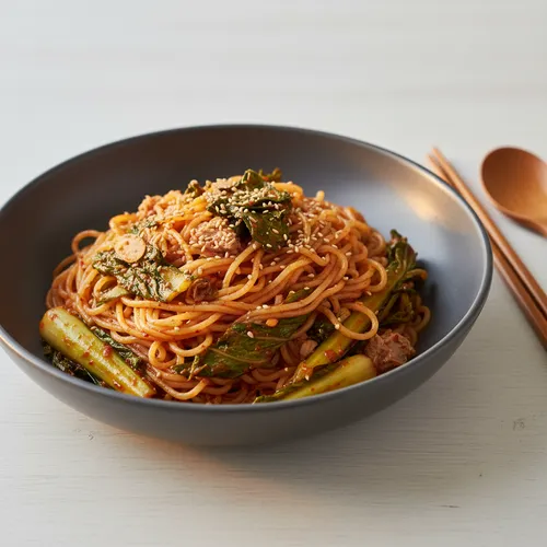 春白菜の甘辛ビビン麺